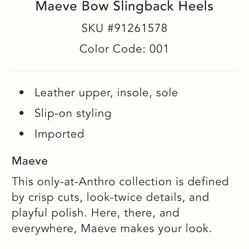 Maeve Black and White Kitten Heel Slingbacks - Picture 3 of 4